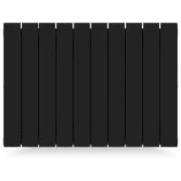 Радиатор Rifar Supremo 500, 10 секций, боковое подключение, биметалл, цвет чёрный