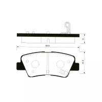 Дисковые тормозные колодки задние SANGSIN BRAKE GP1401 (4 шт.)