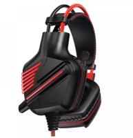 Игровые наушники Gaming Headphones / Компьютерная гарнитура / Черно-красная / Наушники для компьютера / Для игр