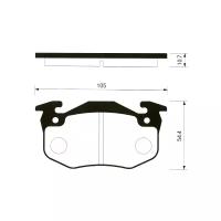 Дисковые тормозные колодки задние SANGSIN BRAKE SP1242 (4 шт.)