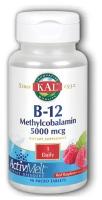 KAL B-12 Methylcobalamin ActivMelt (Витамин B-12 метилкобаламин) 5000 мкг малина 90 микро таблеток (KAL)