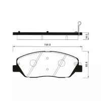 Дисковые тормозные колодки передние SANGSIN BRAKE SP1194 (4 шт.)