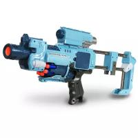 Пистолет с мягкими пулями и фонариком на батарейках Blaze Storm Zecong Toys ZC7083