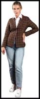 Женский пиджак HARVARD в английском стиле бренда BRAGUTSA, коричневый, из шерсти, жакет, деловой, на подкладке, в клетку