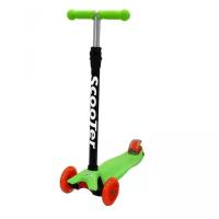 Самокат SCOOTER BKS-110 3-х колес. с подсвет GREEN