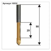 10532 Фреза кромочная прямая (12х29 мм; хвостовик 12 мм) Энкор