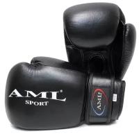 Боксерские перчатки AML Sport - черные, 16 унций