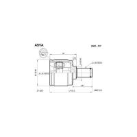 Шрус внутренний правый 34x40x29 Asva HNID517 Honda: 44310-SD4-900 Honda Legend I (Hs Ka). Honda Legend I Купе (Ka3)