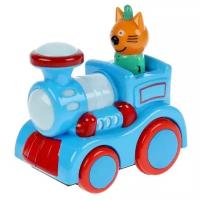 Развивающая игрушка Умка Музыкальный паровозик Умка Три кота, голубой