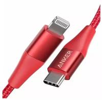 Anker Кевларовый кабель Anker Powerline+ II USB-C to Lightning Cable 90 см. Red красный A8652H91 / A8652091