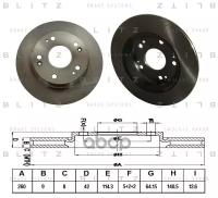 BLITZ BS0277 Диск тормозной HONDA Civic 06-> BLITZ BS0277