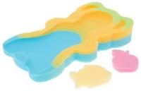 Вкладка тега в ванночку (матрац) для купания MAXI, большой, разноцветный Горка-гамачок/ для купания новорожденных для детской ванночки /Горка-поддержка для купания