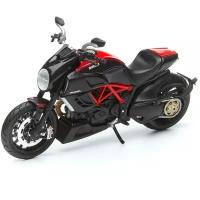 Мотоцикл Maisto Ducati Diavel Carbon 1:12, 17 см, черный/красный