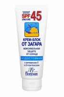 Floresan Водостойкий Крем-блок от загара SPF 45 с витамином Е и D-пантенолом 60мл