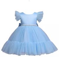 Платье, размер 120, голубой