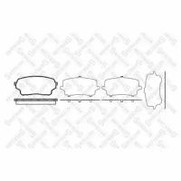 Колодки дисковые п. Suzuki Grand Vitara 1.6i/2.0i/1.9D 05], 1177001BSX STELLOX 1177001B-SX