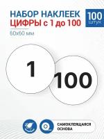 Набор наклеек Цифры с 1 по 100