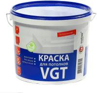 Краска воднодисперсионная, VGT, для потолков, матовая, белоснежная, 15 кг