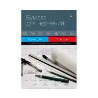 Бумага для черчения Альт, А4 (210 х 297 мм), 7 листов, с горизонтальным штампом, Арт. 4-7-024