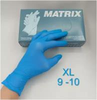 Перчатки нитриловые MATRIX Classic Nitrile, цвет: голубой, 100 шт. (50 пар), неопудренные, 6 грамм нитрила - пара