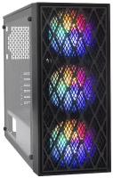 Корпус ExeGate Miditower EVO-8243, без БП, ATX, 2хUSB 2.0, 1хUSB 3.0, подсветка, чёрный