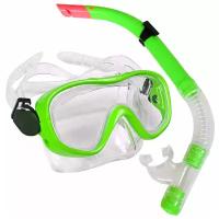 E33109-2 Набор для плавания маска+трубка (ПВХ) (зеленый)
