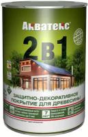 Защитно-декоративное Акватекс покрытие для древесины, пропитка по дереву, 2в1, бесцветный, 0,8 л