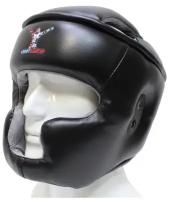 Шлем с защитой скул и подбородка Спортфайтер - чёрный