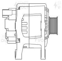 Генератор для автомобилей Renault Megane II (03-) 1.6i (с обгон. муфтой) 110A LG 0927 StartVolt