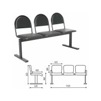 Кресло для посетителей трехсекционное 