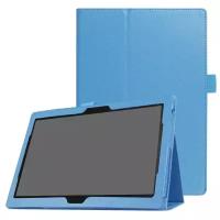 Чехол-обложка MyPads с подставкой для Lenovo Tab M10 + Plus TB-X606F/M голубой кожаный