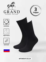 Носки GRAND, 3 пары, размер 23, черный