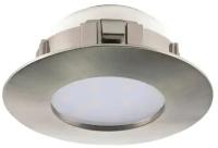 Светильник светодиодный встраиваемый Eglo Pineda 95813 под отверстие 60 мм 2 м² теплый белый свет цвет никель