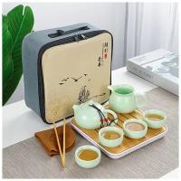 Чайный набор с чехлом/Набор посуды для чайной церемонии/Подарочный чайный набор
