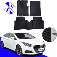 Автомобильные коврики EVA/ЕВА/ЭВА для Hyundai I40 / Хендай Ай40 / Хендай И40 2011-2019 черный черный