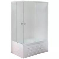 Душевой уголок, Royal Bath RB 8100BP R, матовое стекло, высокий поддон, 100х80 см, белый