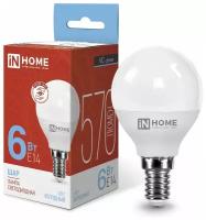 Лампа светодиодная IN HOME LED-ШАР-VC (4690612030630), E14, P45