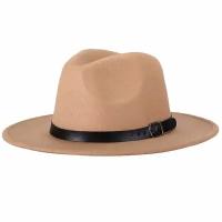 Шляпа классическая, цвет светло-коричневый, размер 56-57