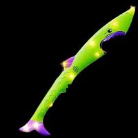 Меч светящийся нож-акула, 3D игрушка антистресс, звуковые эффекты, цвет зеленый