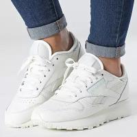 Кроссовки Reebok Classic Leather SP chalk/chalk/glass blue, белый 7 US