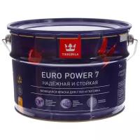 Краска водно-дисперсионная Tikkurila Euro Power 7 влагостойкая моющаяся матовая белый 9 л