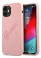 Чехол CG Mobile Guess Liquid silicone Script Laser logo для iPhone 12 mini