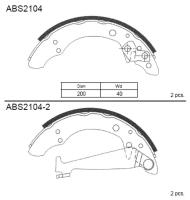 Барабанные тормозные колодки задние Allied Nippon ABS2104 (4 шт.)