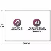 Доска магнитно-маркерная Attache 107972 60х90 см