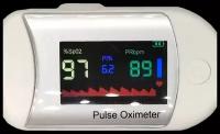 Пульсоксиметр MD300 на палец ( пульсометр с инструкцией на русском языке ) для измерения кислорода в крови ( оксиметр ) + 2 батарейки в подарок