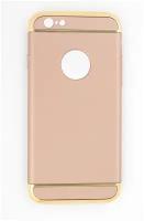 Накладка софт тач iBox Element iPhone 6/6S розовое золото (золотистая рамка)