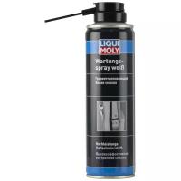 Смазка аэрозольная Liqui Moly Wartungs-Spray Weiss, многоцелевая, грязеотталкивающая, белая, баллон 250мл, арт. 3953