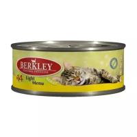 Berkley 100г №14 Adult Cat Light menu Телятина+кролик, облегчённые консервы для кошек Арт.69559