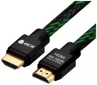 GCR Кабель PROF 2.0m HDMI 2.0, черный нейлон, AL корпус черный, HDR 4:2:2, Ultra HD, 4K 60 fps 60Hz/5K*30Hz, 3D, AUDIO, 18.0 Гбит/с