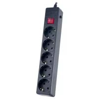 Сетевой фильтр Perfeo Power Plus 5 Sockets 3m Black PF-PP-5/